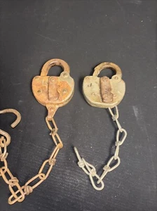 (2) Railroad Switch Locks Adlake Soo Line & Unknown - Picture 1 of 17