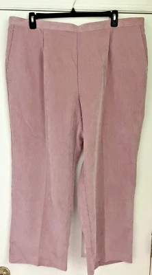 Alfred Dunner Women's Corduroy Pull-On Pants Rose/Pink 22W Proportioned Short - Image 1 of 2