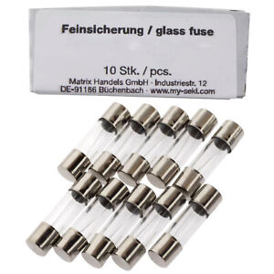 SeKi Feinsicherung ab 0,100A bis 15A, träge oder flink, Glassicherung, 5x20mm