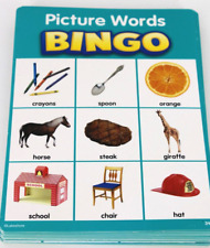 31 Picture Word Bingo Cards 7" x 9.5" Lakeshore Brand Large Panel All Pictures
