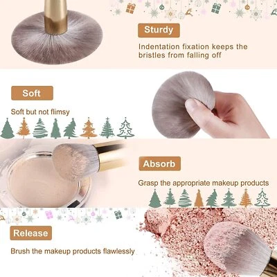 BESTOPE HZ124G Maquillaje Premium Base Sintética Pinceles - Juego de 18 Foto 1 de 4