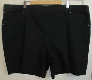 Pantalones cortos de jean Terra & Sky negros para mujer talla 3X 24W-26W elásticos 130-33962 - Imagen 1 de 5