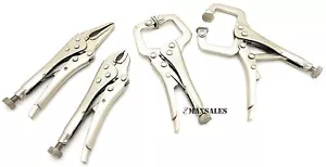 New 4-pc Vice Grip Mini Locking Pliers Set HIGH CARBON STEEL  - Picture 1 of 1