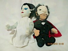 Monsters Stuffins Bride of Frankenstein & Dracula 8" CVS 1999 Universal Lot of 2