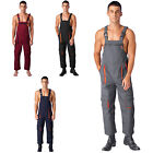 Mens Overalls Fashion Adjustable Straps Workwear Bodysuit S-4XL Work Male Bib