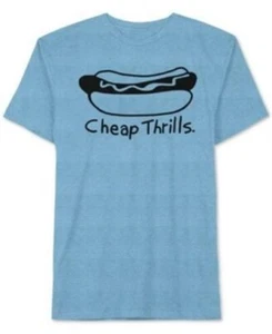 Jem Men's XL Blue Hot Dog Graphic Short Sleeve T-shirt - Picture 1 of 1