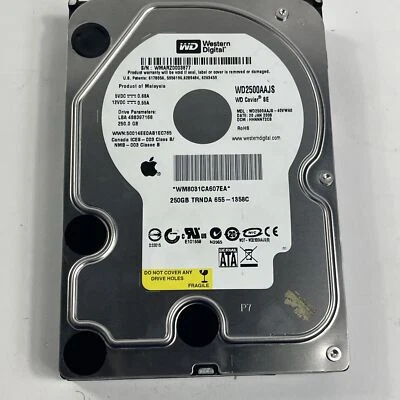 WD WD2500AAJS-40VWA0 HARCHTJMHN (WCAR) Thailand 3.5" 250gb Sata 03JAN2008 - Image 1 of 4