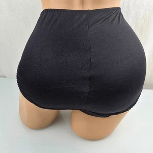 Playtex Secrets Black SATIN & LACE High Cut Briefs Panties STYLE 2302 SZ L READ - Picture 1 of 10