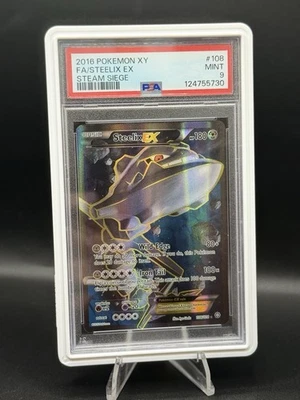 PSA 9 Mint 2016 Pokemon XY FA/Steelix EX  #108/114 Steam Siege - Image 1 of 2