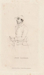 1816 John Jackson Jockey Pferdesport England 19.Jh Kupferstich-Porträt - Picture 1 of 1