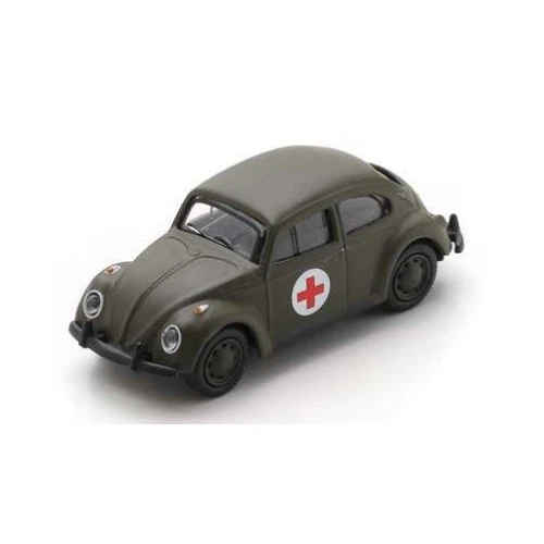 VOLKSWAGEN BEETLE UNITA' MEDICA MILITARE TEDESCA 1955 DIE CAST 1:87 Schuco Mezzi - Immagine 1 di 1
