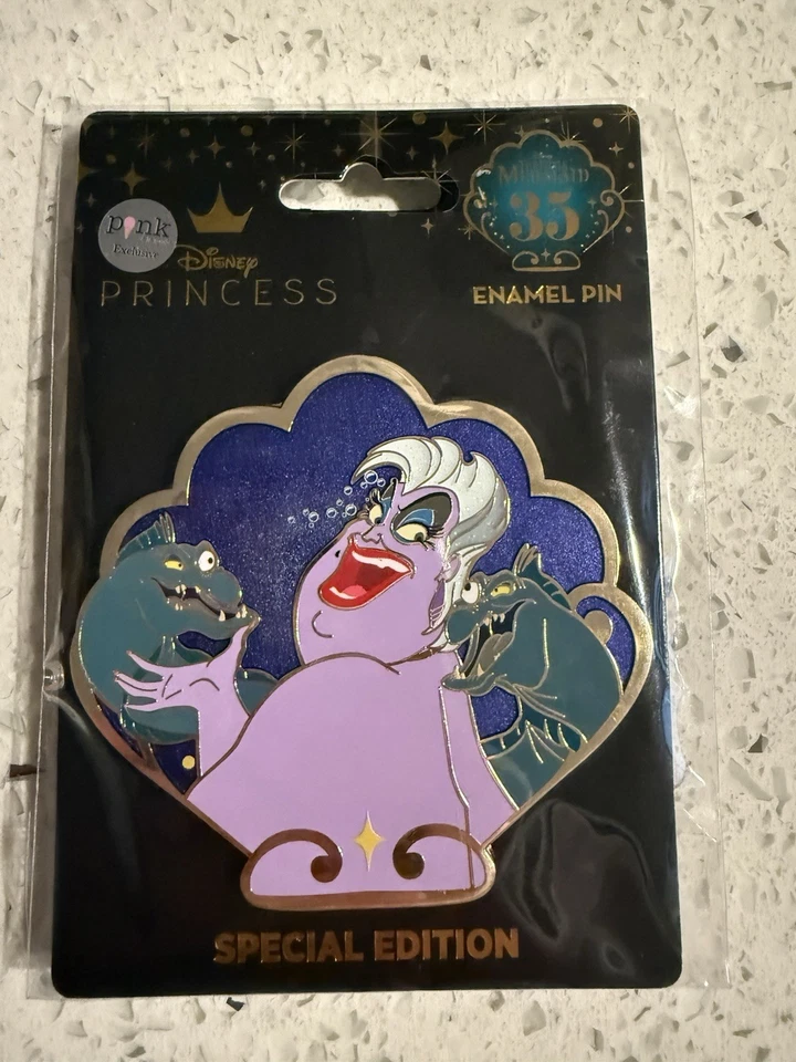 PIN DISNEY ROSA A LA MODE PALMA URSULA 35 ANIVERSARIO LE 300 LA SIRENITA Foto 1 de 2