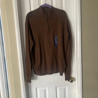 Suéter STAFFORD Regular Fit Para Hombre Marrón Talla XL Mezcla de Lana Foto 1 de 4