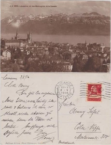 Ansichtskarte Lausanne Panorama 1916 - Picture 1 of 3