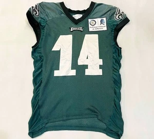 Nike NFL Philadelphia Eagles WATFORD #14 Game Worn Jersey Sz 48 Green USA Sewn - Picture 1 of 10