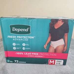 Depend Fresh Protection Advanced Unterwäsche für Damen, Medium 72 Stück Größe 8-16 - Bild 1 von 6