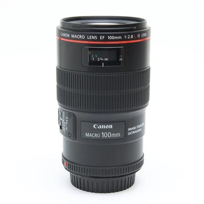Excellent Canon EF100mm F2.8L Macro IS USM Lens (Cleaned, Filter Ring Replaced, - Image 1 of 4