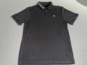 Travis Mathew Poloshirt Herren XL grau Kurzarm Kragen Logo Golf *Tour Issue - Bild 1 von 7