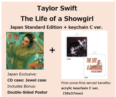 Taylor Swift The Life of a Showgirl Japan Standard Edition Poster + portachia... - Immagine 1 di 3