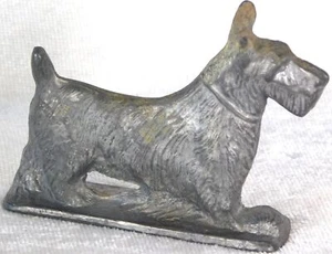 Vintage 1930's Scottie Dog Crane Breed Caskets Funeral Advertising Paperweight - Picture 1 of 7