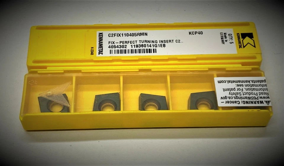 5st Kennametal Wendeplatten  C2FIX 110405RMN KCP40   Wendeschneidplatten - Bild 1 von 1