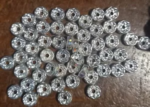 50x Rhinestone Rondelle Spacer Diamante Beads 7mm - Picture 1 of 1