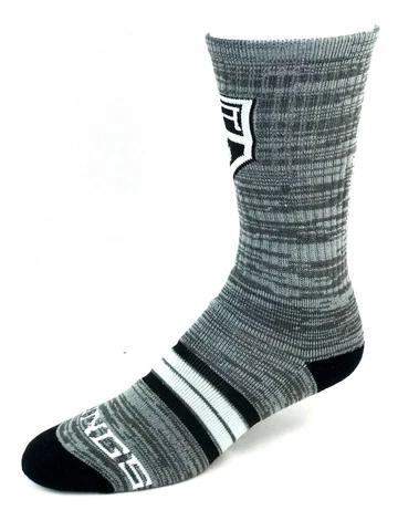 Los Angeles Kings Hockey Gray RMC & Black Quad Stripe Deuce Crew Socks Cover