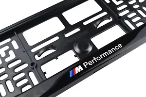 2 x passt BMW Performance Kennzeichenhalter Nummernschildhalter - Bild 1 von 4