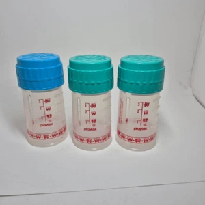 VTG Playtex Flat Top Drop In Baby Bottle 4 oz Mismatch Set Of 3 - Picture 1 of 4