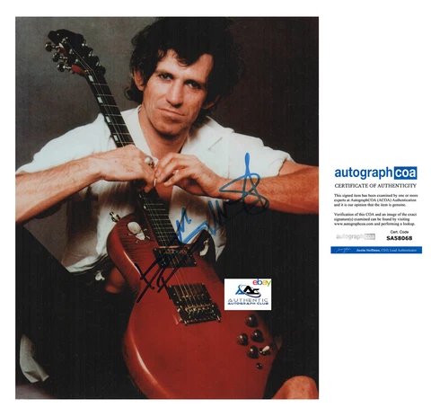 KEITH RICHARDS AUTOGRAPH SIGNED 10x12.5 PHOTO ROLLING STONES GUITARIST ACOA Cover