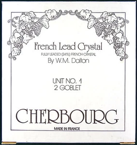 2 Französische Bleikristall Kelche Nr. 1 W M Dalton Cherbourg Made in France - Bild 1 von 2