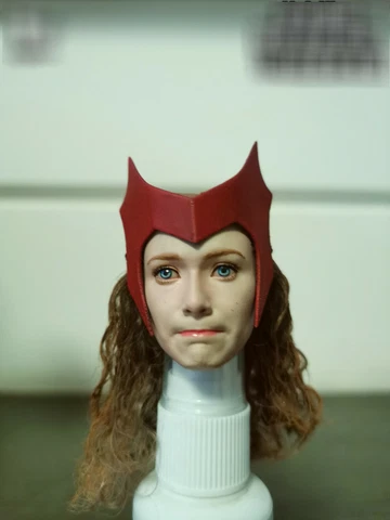 1/6 Scarlet Witch Wanda Scarf Headdress Helmet Headpiece Model Fit For Head Scul Cover