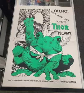 1985 The Mighty Thor 22X17 FROG PROMO COMICS #363 POSTER Marvel Vintage Usato - Foto 1 di 9