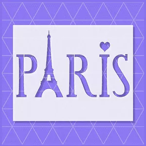 Paris Stencil – Eiffel Tower, Travel, France, Romantic, Vintage, French Decor - Picture 1 of 5
