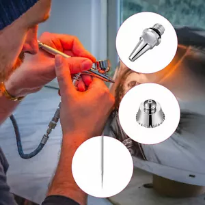 0.2/0.3/0.5mm Stainless Steel Airbrush Nozzle Needle Replacement Parts - Picture 1 of 17