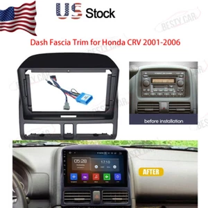 9'' 2DIN Frame Car Stereo Radio Fascia Panel Trim for HONDA CRV 2002-2006 - Picture 1 of 10