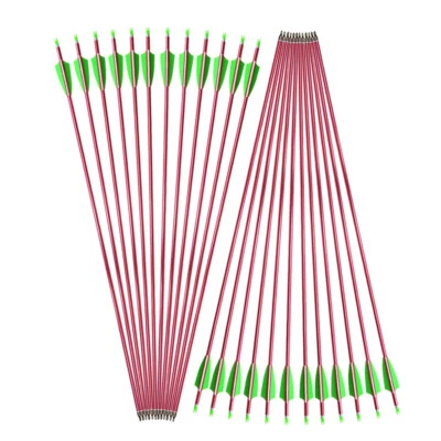 6/12pcs 30" SP500 Archery Aluminum Arrows Rubber Feathers Bow Hunting Practice - Image 1 of 4