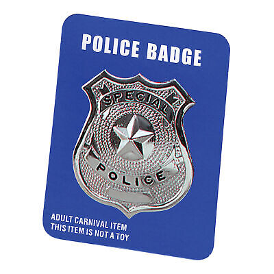Distintivo Metallo Polizia - Ufficiale Di Polizia Adulti Bambini Accessorio Costume Abito Elegante • 4.04€