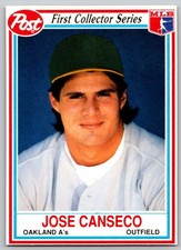 1990 Post Cereal #16 Jose Canseco Near mint or better