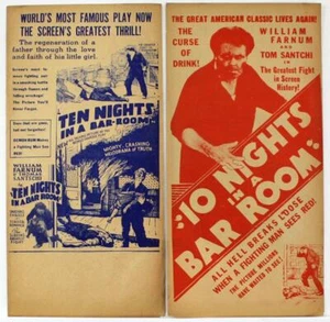 Ten Nights in a Bar-Room 1931 Movie Advertisement Original Double Sided Handbill - Picture 1 of 3