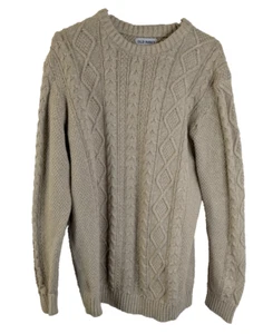 Old Navy, Men's, Cable And Waffle Knit Sweater, Beige, Size XL - Picture 1 of 3