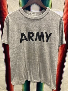 Vintage 70s United States Army Champion 50/50 Gray T-Shirt Large 21x27 - Picture 1 of 5