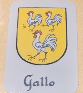 Gallo Italian Coat of Arms Solid Brass Key Chain NEW - Picture 1 of 5