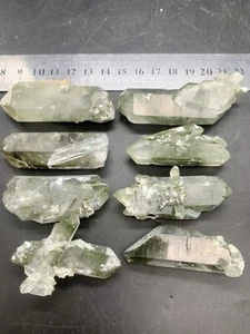 196 Grams Chlorine Quartz Small Specimens 8 Pieces Lot. - Picture 1 of 17