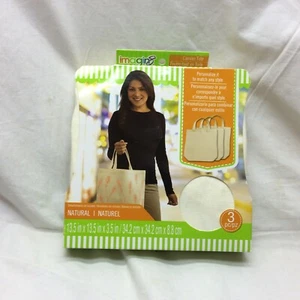 3 Piece Art Crafting Canvas Totes by imaging Ready for You to Decorate - Picture 1 of 8