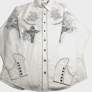 Roper Pearl Snap Embroidered Long Sleeve Shirt Genuine Size XXL FREE SHIPPING - Picture 1 of 8