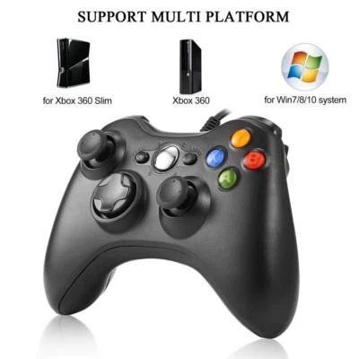 Wired USB Game Controller Joystick for Microsoft Xbox 360 PC Windows XP 7 8 10 - Image 1 of 4