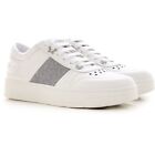 Jimmy Choo Women Sneakers White Calf Leather Lace-Up Trainers Size 39