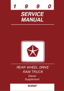 1990 Dodge Ram Truck Cummins 5.9L Diesel Engine Shop Service Repair Manual - Picture 1 of 5