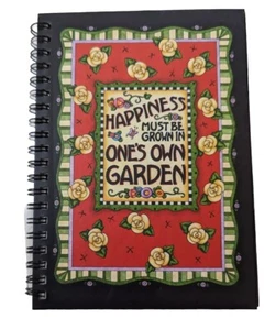 Mary Engelbreit Happiness Garden Journal Wire Bound Notebook Colorbok 2005 Vtg - Picture 1 of 5